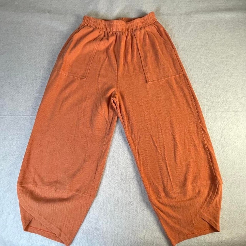 Orange palazzo harem wide leg pants with pockets in size Small